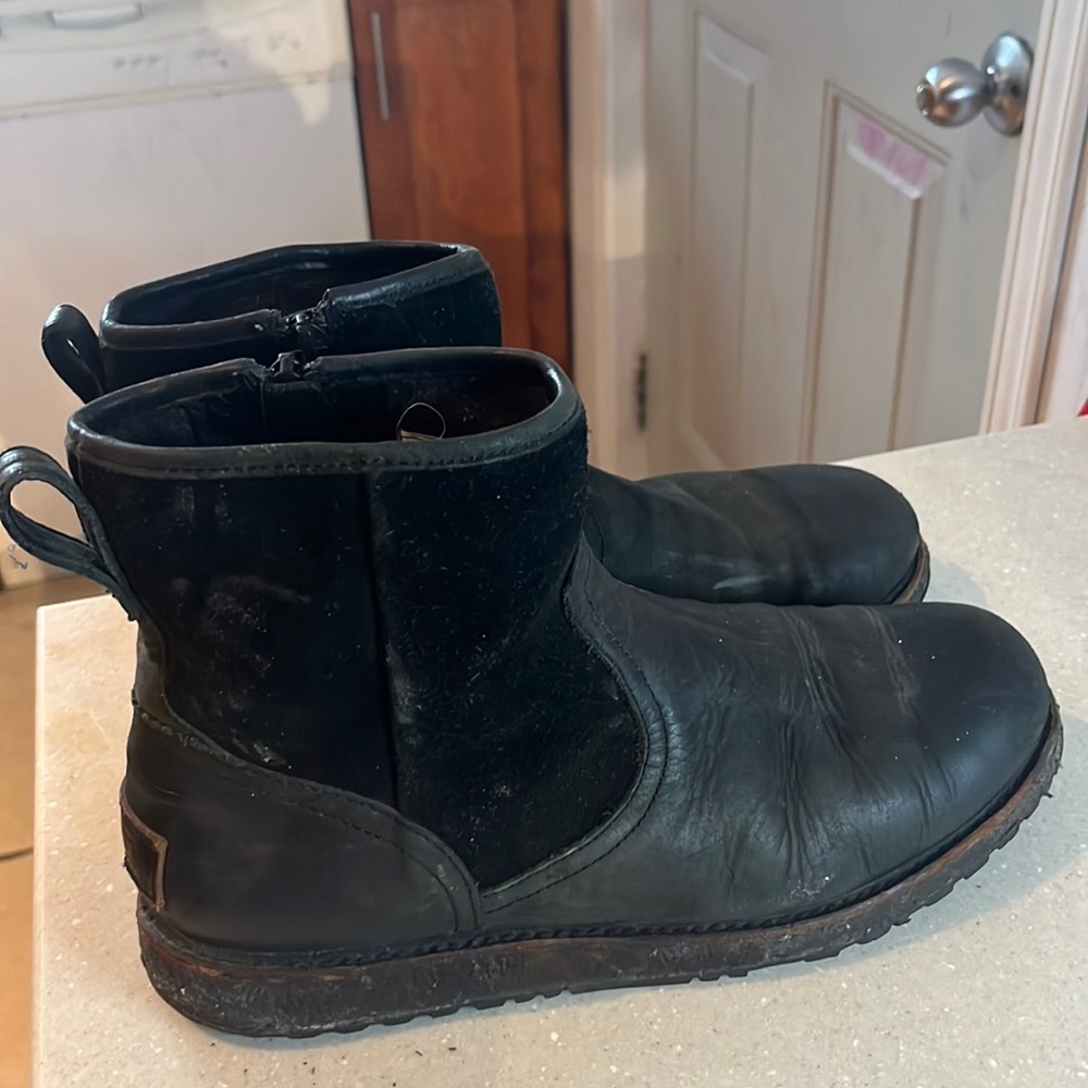 UGG Leather Black Boots